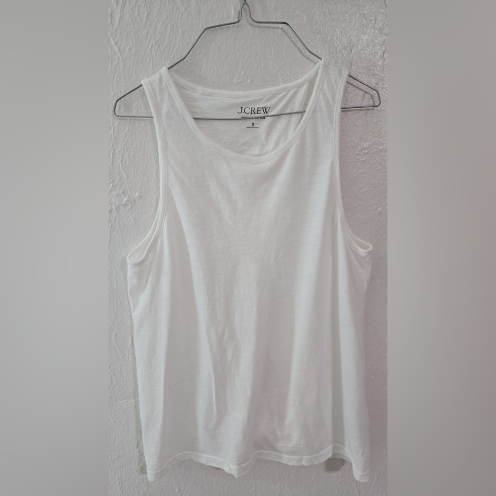 J. Crew White Sleeveless Relaxed Tank Top